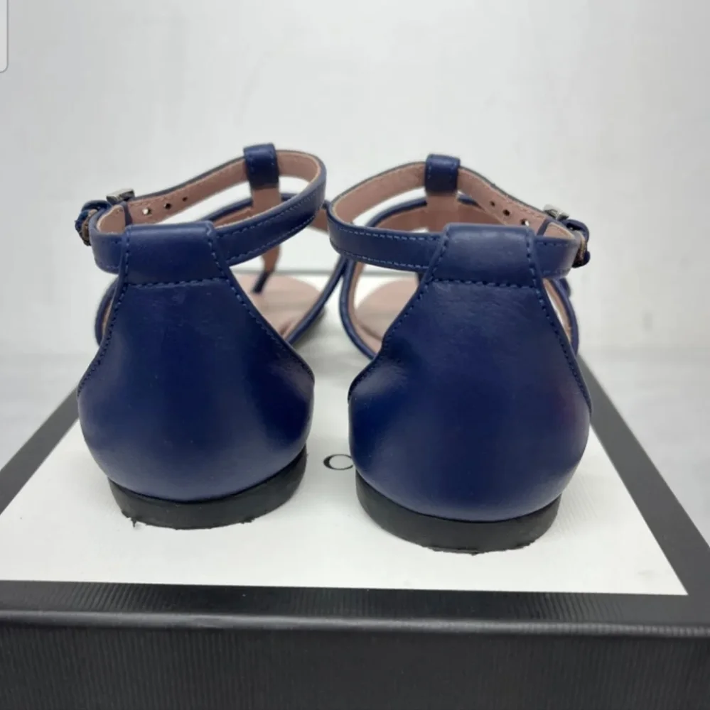 GUCCI Girl's Blue Web Sandals Sz 28, US 11